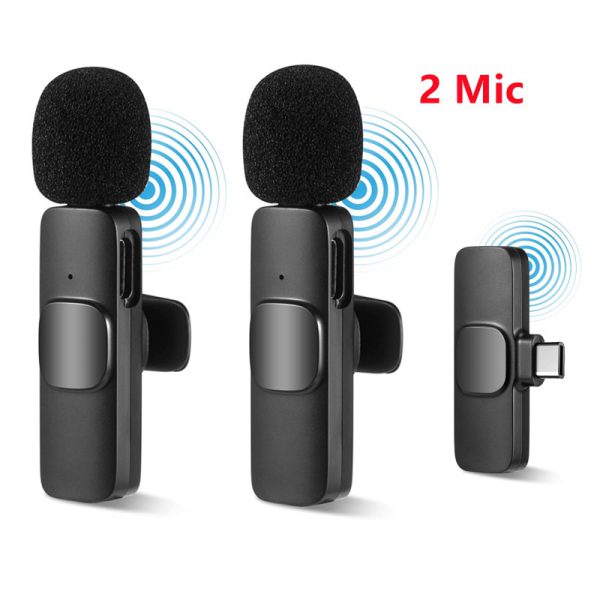 K9 Dual Microphone Mic Plug & Play Usb Type C & Ios Wireless
