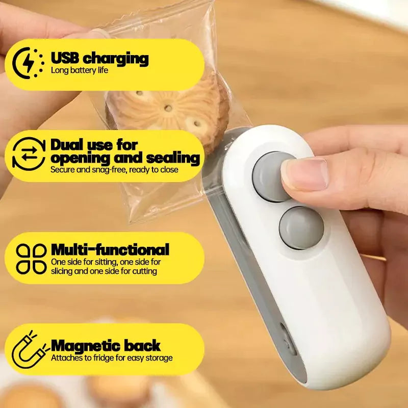 2 in 1 Portable Mini Sealing Machine with Cutter