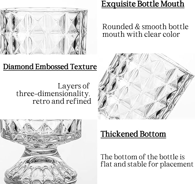 EMBOSSED GLASS VASE