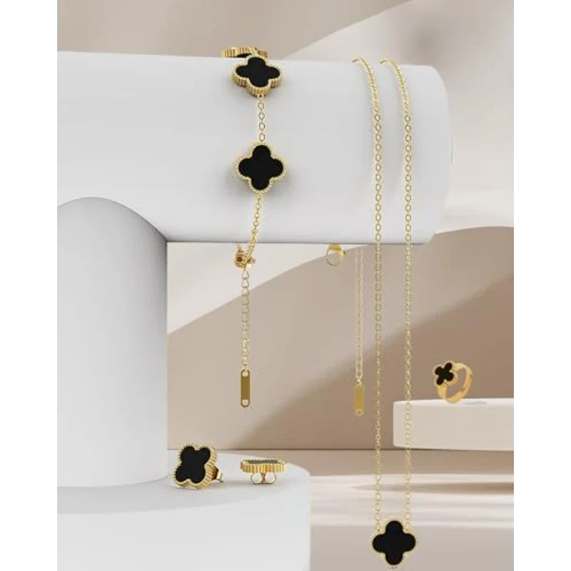 Four Leaf Clover Jewelry Set