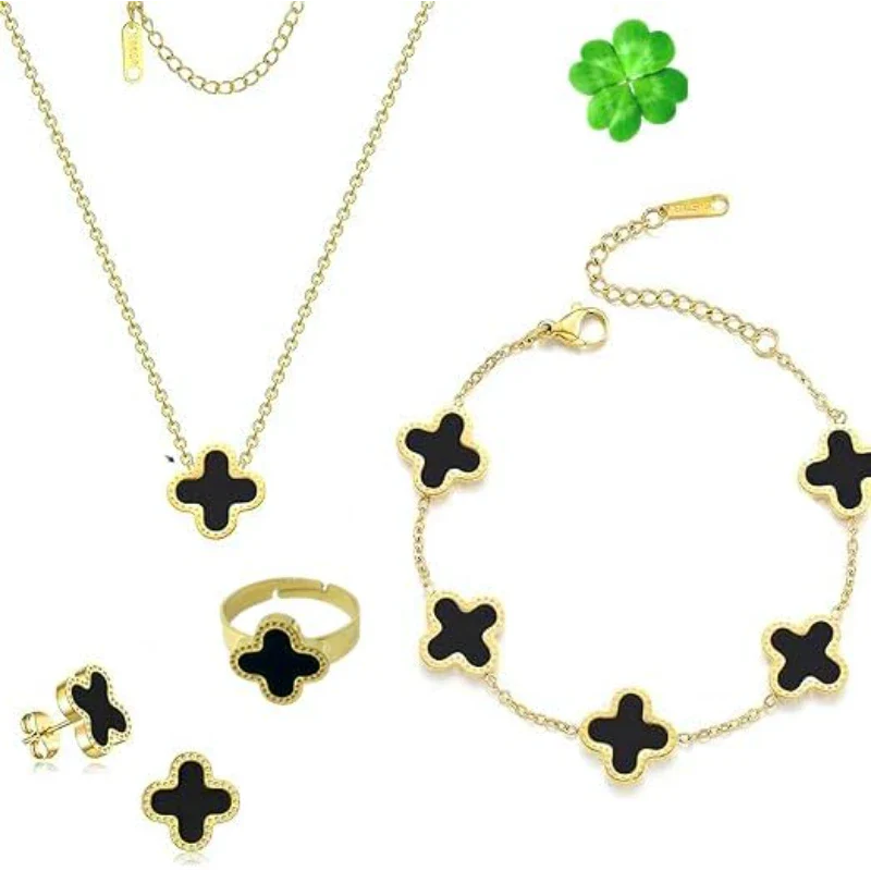 Four Leaf Clover Jewelry Set