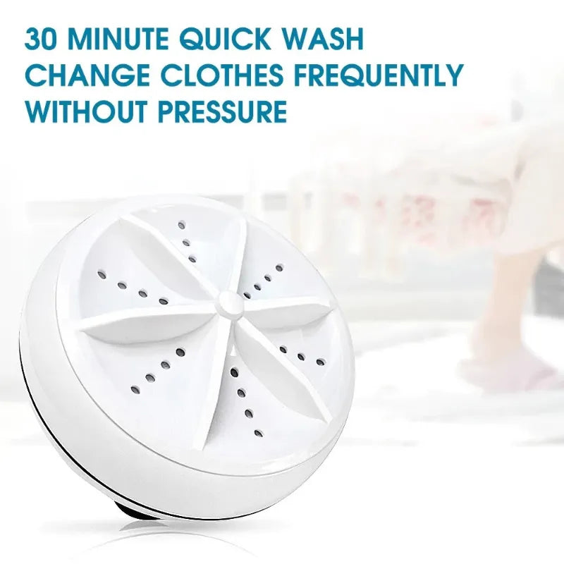 Portable USB Ultrasonic Turbine Laundry Washing Machine