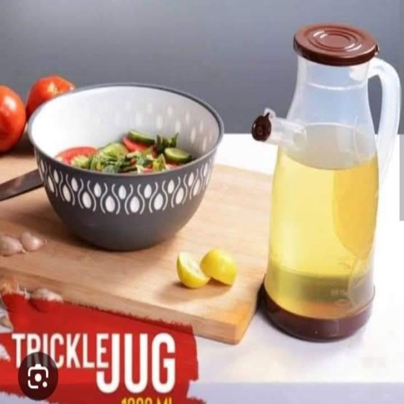 Trickle Jug 1000ml Olive Oil Dispenser Bottle Anti-Leak With Lid