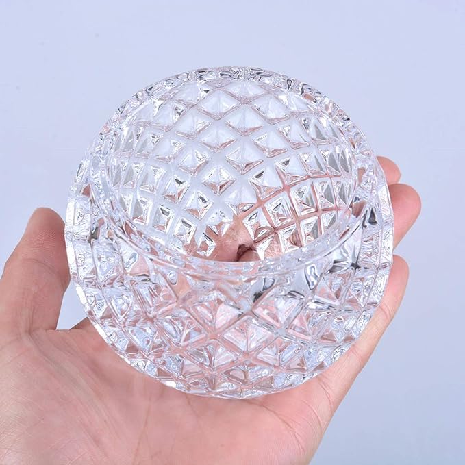 CRYSTAL GLASS CANDLE HOLDER