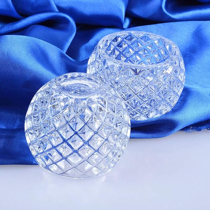 CRYSTAL GLASS CANDLE HOLDER