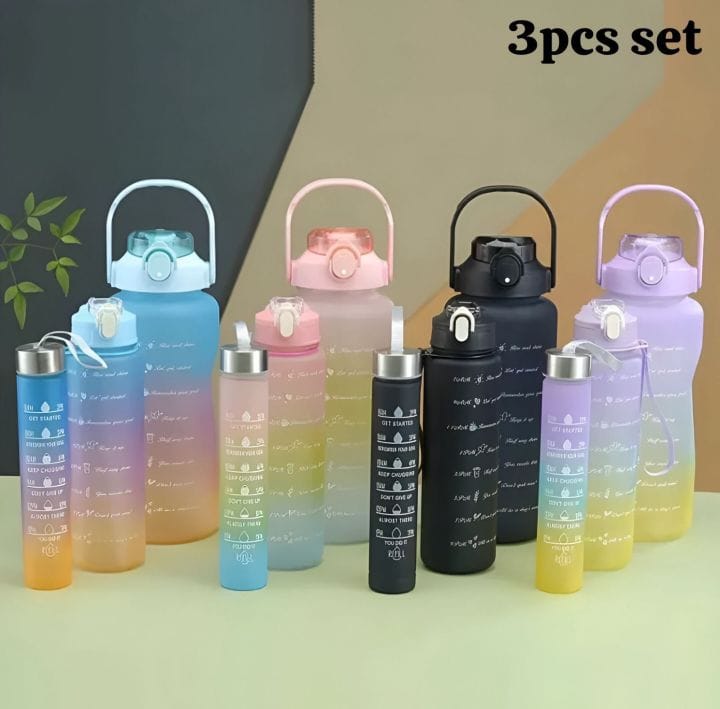 Motivational Water Bottle (Set of 3)