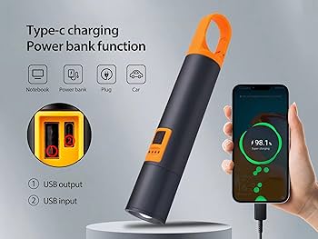 L-s18 Glare Rechargeable Type-c Led Flashlight With Power Bank